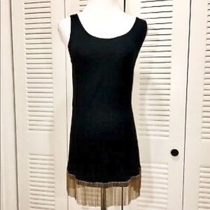 Gryphon NY Metal Fringed Stretch Top